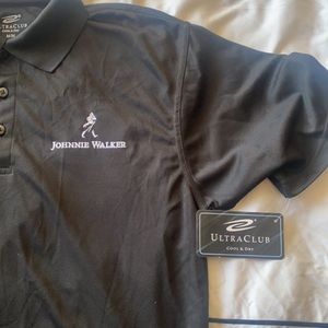 NEW Johnnie Walker Black Golf Polo Shirt - 3-Button
